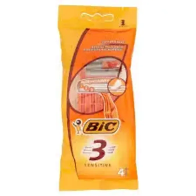 Bic 3 Sensitive Card Pack W/Aloe